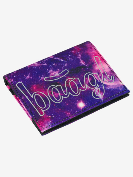 BAAGL  Fialová študentská peňaženka Baagl Galaxy