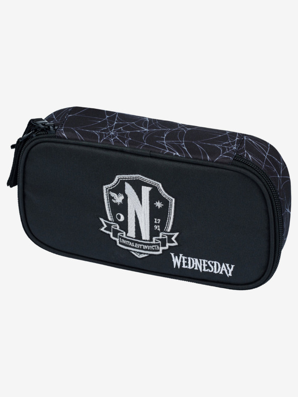 BAAGL  Čierny školský peračník Wednesday Nevermore Baagl