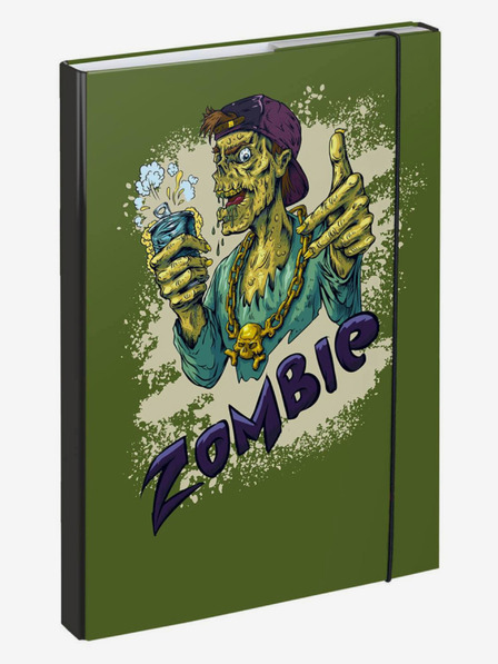 BAAGL  Zelený obal na školský zošit A4 Zombie Baagl