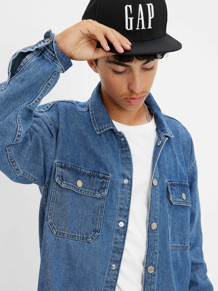 GAP Teen džínsová oversize košeľa Unisex GAP