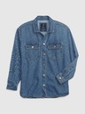 GAP Teen džínsová oversize košeľa Unisex GAP