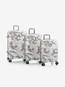 Heys Sada troch bielych kufrov Heys White Camo S,M,L