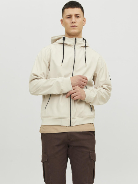 Jack & Jones Jack & Jones Basic pánska krémová softshellová bunda