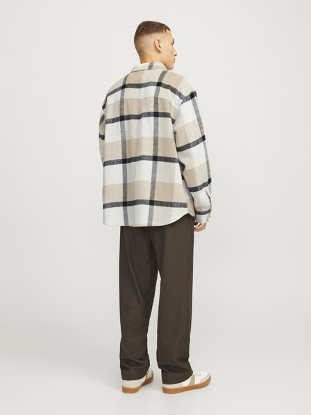 Jack & Jones Jack & Jones Pánske béžové vrchné tričko