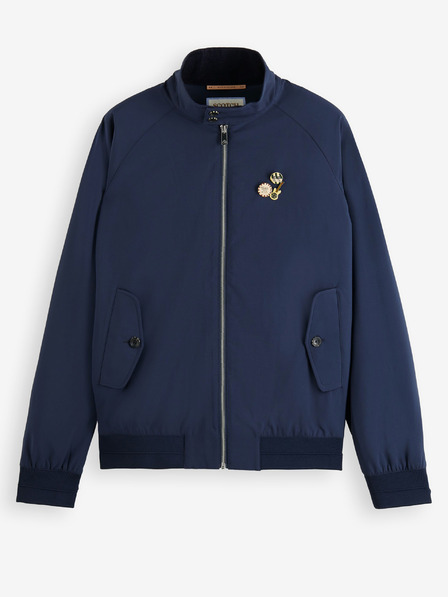 Scotch & Soda Tmavomodrá pánska softshellová bunda Scotch & Soda Classic Harrington