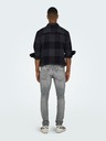 ONLY & SONS Svetlosivé pánske džínsy slim fit strihu s vyšívaným efektom ONLY & SONS Loom