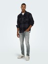 ONLY & SONS Svetlosivé pánske džínsy slim fit strihu s vyšívaným efektom ONLY & SONS Loom