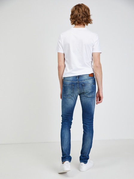 Pepe Jeans Tmavomodré pánske slim fit džínsy Pepe Jeans Stanley