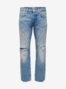 ONLY & SONS Modré voľné džínsy s roztrhaným efektom ONLY & SONS Edge