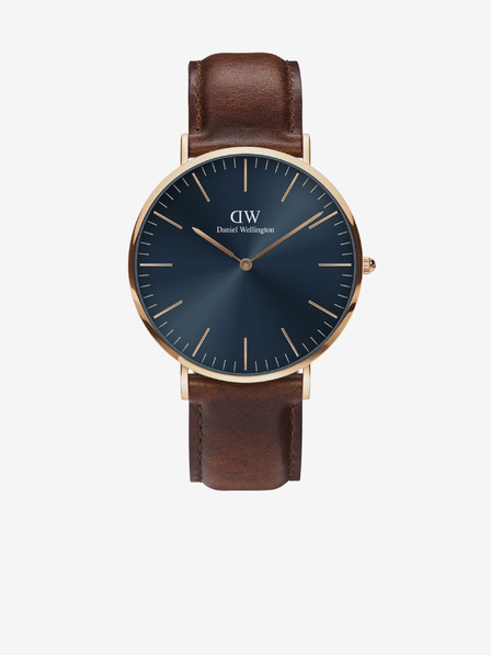 Daniel Wellington Tmavohnedé pánske kožené hodinky Daniel Wellington CLASSIC