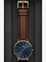 Daniel Wellington Tmavohnedé pánske kožené hodinky Daniel Wellington CLASSIC