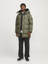 Jack & Jones Khaki pánsky zimný prešívaný kabát Jack & Jones Alpha