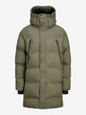 Jack & Jones Khaki pánsky zimný prešívaný kabát Jack & Jones Alpha