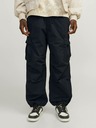 Jack & Jones Čierne pánske cargo nohavice Jack & Jones Parachute