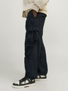 Jack & Jones Čierne pánske cargo nohavice Jack & Jones Parachute