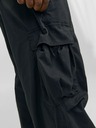 Jack & Jones Čierne pánske cargo nohavice Jack & Jones Parachute