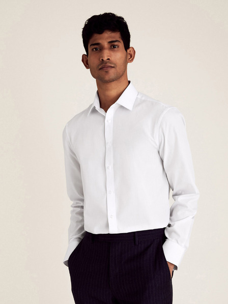 Marks & Spencer Košeľa slim fit, ľahké žehlenie Marks & Spencer biela