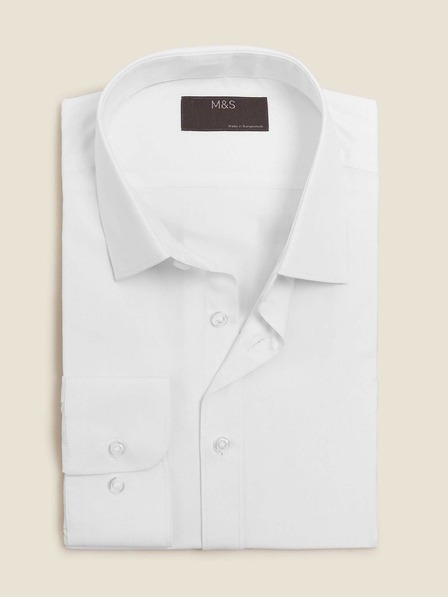 Marks & Spencer Košeľa slim fit, ľahké žehlenie Marks & Spencer biela