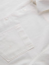 Ombre Clothing Pánska košeľa s krátkym rukávom a kubánskym golierom biela Ombre Clothing