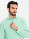 Ombre Clothing Pánska bavlnená oxfordská košeľa v pastelových farbách - mentolová Ombre Clothing