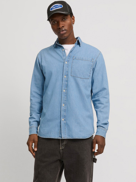 Jack & Jones Modrá pánska džínsová košeľa Jack & Jones Creek