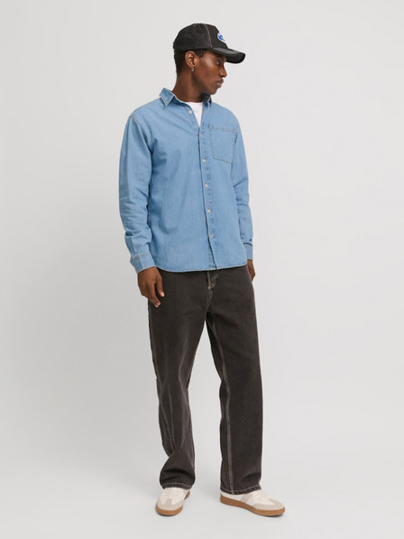 Jack & Jones Modrá pánska džínsová košeľa Jack & Jones Creek