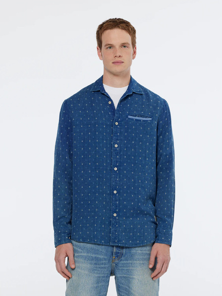 Scotch & Soda Modrá pánska džínsová košeľa Scotch & Soda
