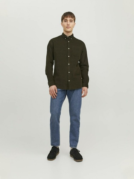 Jack & Jones Jack & Jones Khaki pánska manšestrová košeľa
