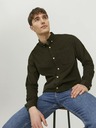Jack & Jones Jack & Jones Khaki pánska manšestrová košeľa