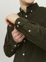 Jack & Jones Jack & Jones Khaki pánska manšestrová košeľa