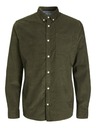 Jack & Jones Jack & Jones Khaki pánska manšestrová košeľa