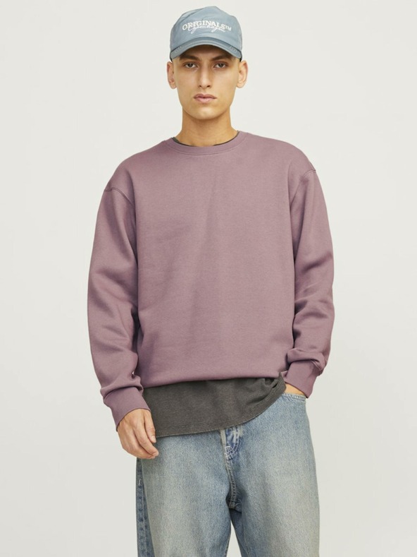 Jack & Jones Ružová pánska mikina Jack & Jones