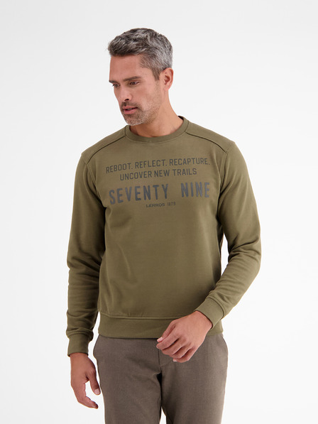 LERROS Khaki pánska mikina LERROS
