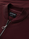 Ombre Clothing Pánska štruktúrovaná pletená mikina s golierom - grafitový melír V1 OM-SSNZ-0149 Ombre Clothing
