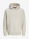 Jack & Jones Jack & Jones Pánska béžová mikina s kapucňou