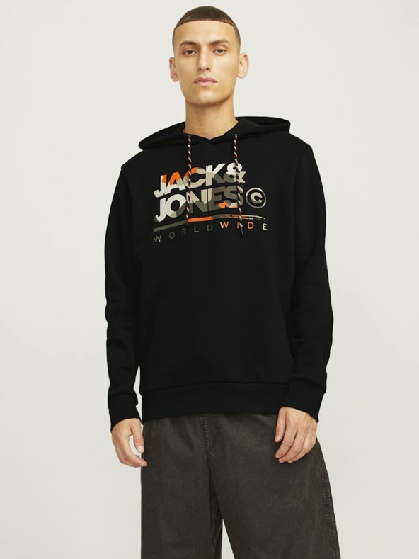 Jack & Jones Čierna pánska mikina Jack & Jones
