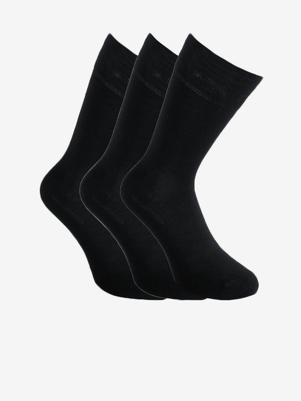 Styx 3PACK Styx High Bamboo Socks Black