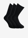 Styx 3PACK Styx High Bamboo Socks Black