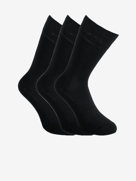 Styx 3PACK Styx High Bamboo Socks Black