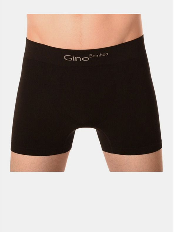 gino Pánske boxerky Gino Seamless Bamboo Boxers Black