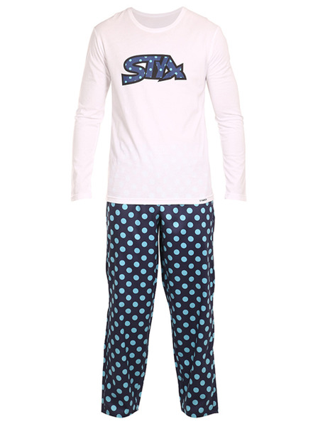 Styx Pánske pyžamo Styx Polka Dot
