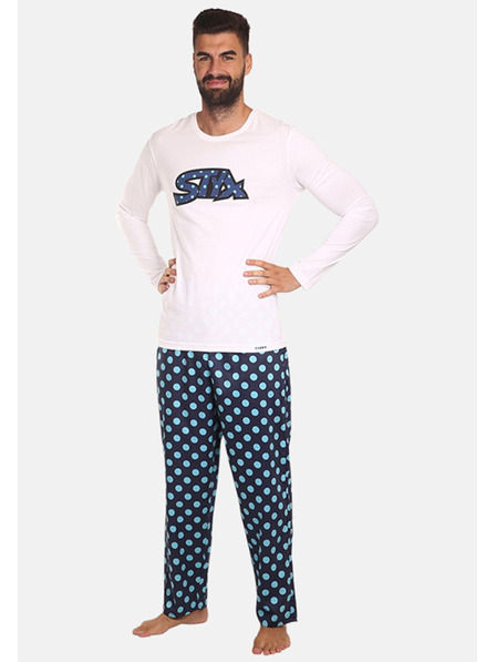 Styx Pánske pyžamo Styx Polka Dot