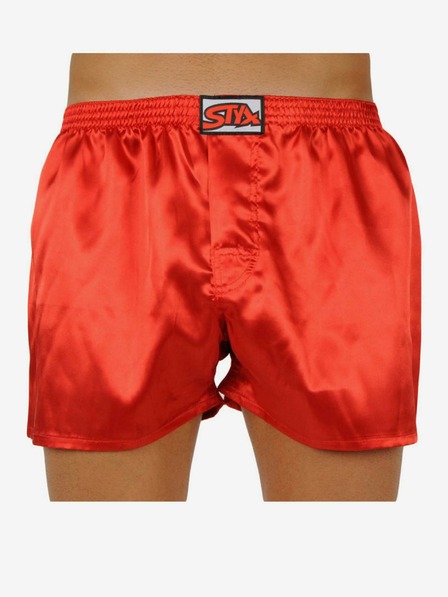 Styx Pánske elastické šortky Styx Classic červené saténové