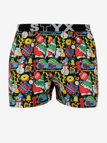 Styx Pánske športové šortky Styx art gumové vianočné