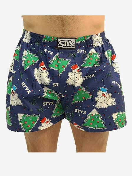 Styx Pánske šortky Styx art klasické elastické vianočné
