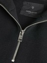 Jack & Jones Čierny pánsky sveter Jack & Jones so zipsom