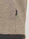 Jack & Jones Jack & Jones Pánsky béžový sveter na zips