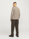 Jack & Jones Jack & Jones Pánsky béžový sveter na zips