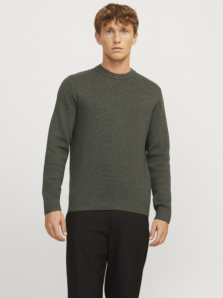 Jack & Jones Khaki pánsky sveter Jack & Jones