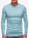 Ombre Clothing Svetlomodrý pánsky základný sveter Ombre Clothing